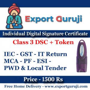 Class 3 Individual Digital Signature Low Price IEC RCMC GST PF DSC