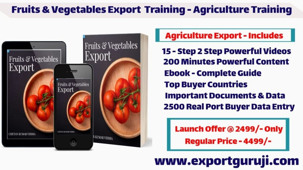 Fresh Fruits & Vegetables Export Training Course: Way to Global Markets